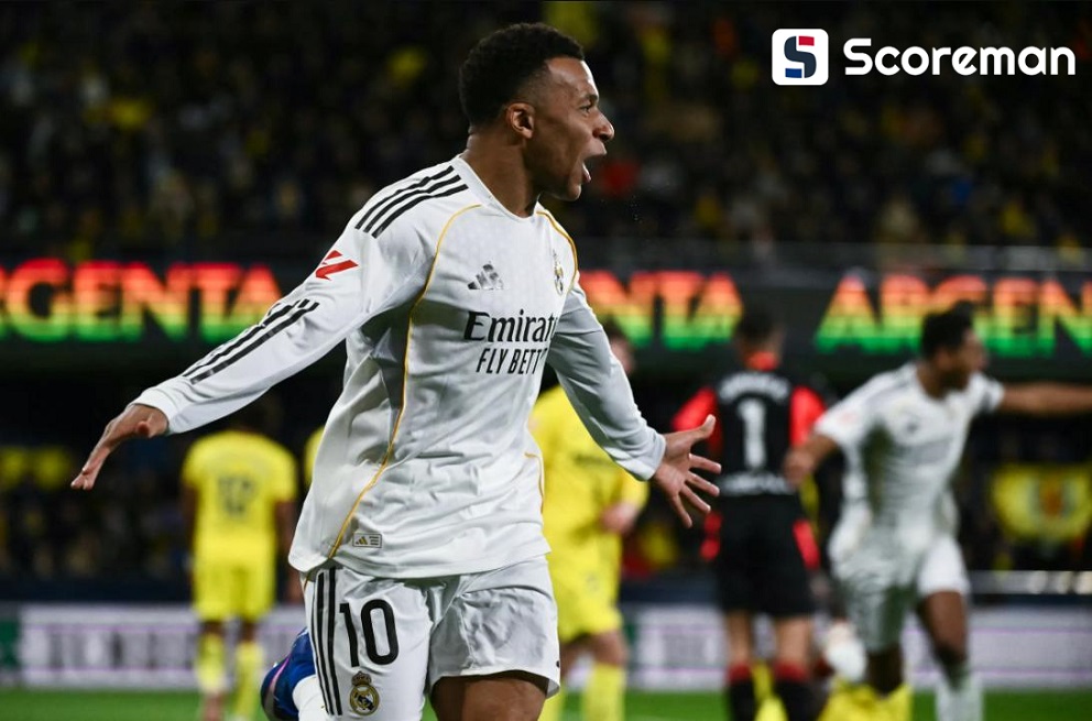 '음바페 멀티골' 레알, 비야레알 2-0 꺾고 라리가 선두 도약